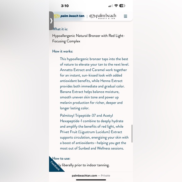 Crystal Sunshine Bronzer Lotion (Palm Beach Tan) - Picture 5 of 5